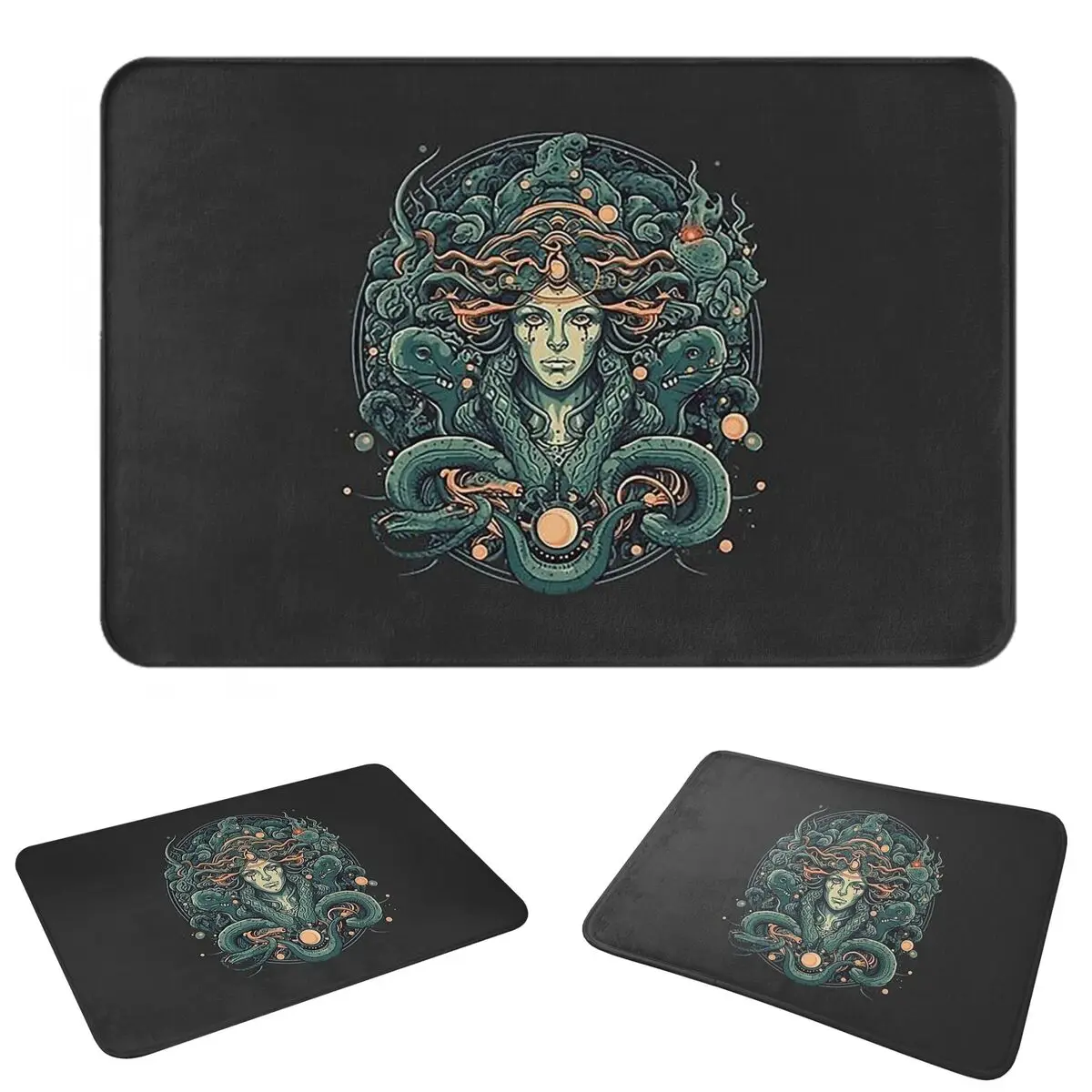 Ancient Greece Medusa Gorgon Vintage Style Doormat Water oil proof Carpet Rug Kitchen Entrance Home Floor Mat for Balcony Mats