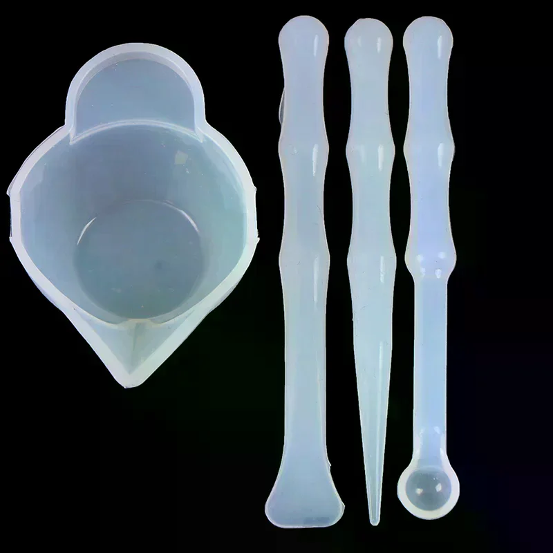 1Set Mix Cup Silicone Mold Epoxy Resin Tools Diy Jewelry Making Stick Handmade High Quality