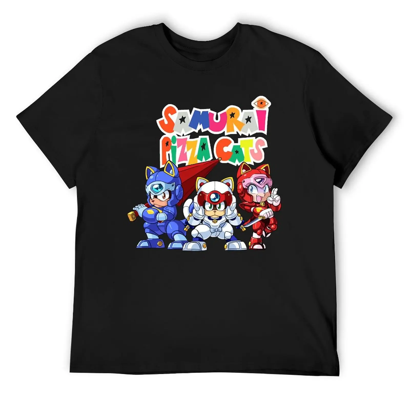 Samurái Pizza Cats Essential para la venta camisetas gráficas Camiseta de cuello redondo Move Funny Travel USA Size