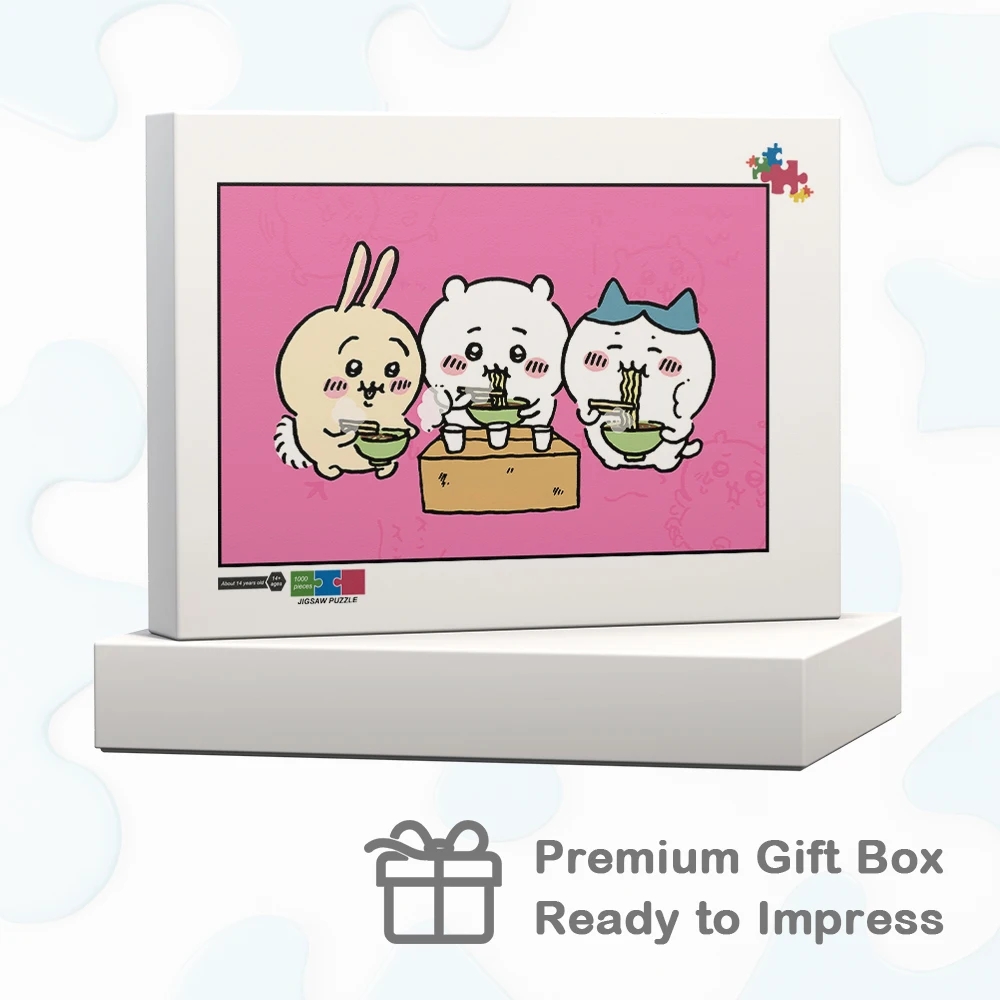 친구와 함께 치이카와 직소 퍼즐 만화 산리오 캐릭터 국수 먹기 대형 성인 직소 독특한 디자인 재미있는 가족 게임 퍼즐