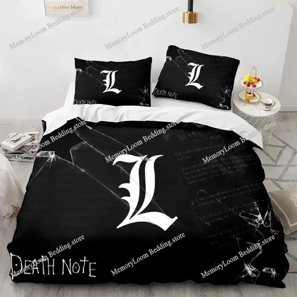 3D Print Anime Death Note Bedding Set Single Twin Full Queen King Size Bed Set Adult Kids Bedroom Duvet cover Sets Home Textiles