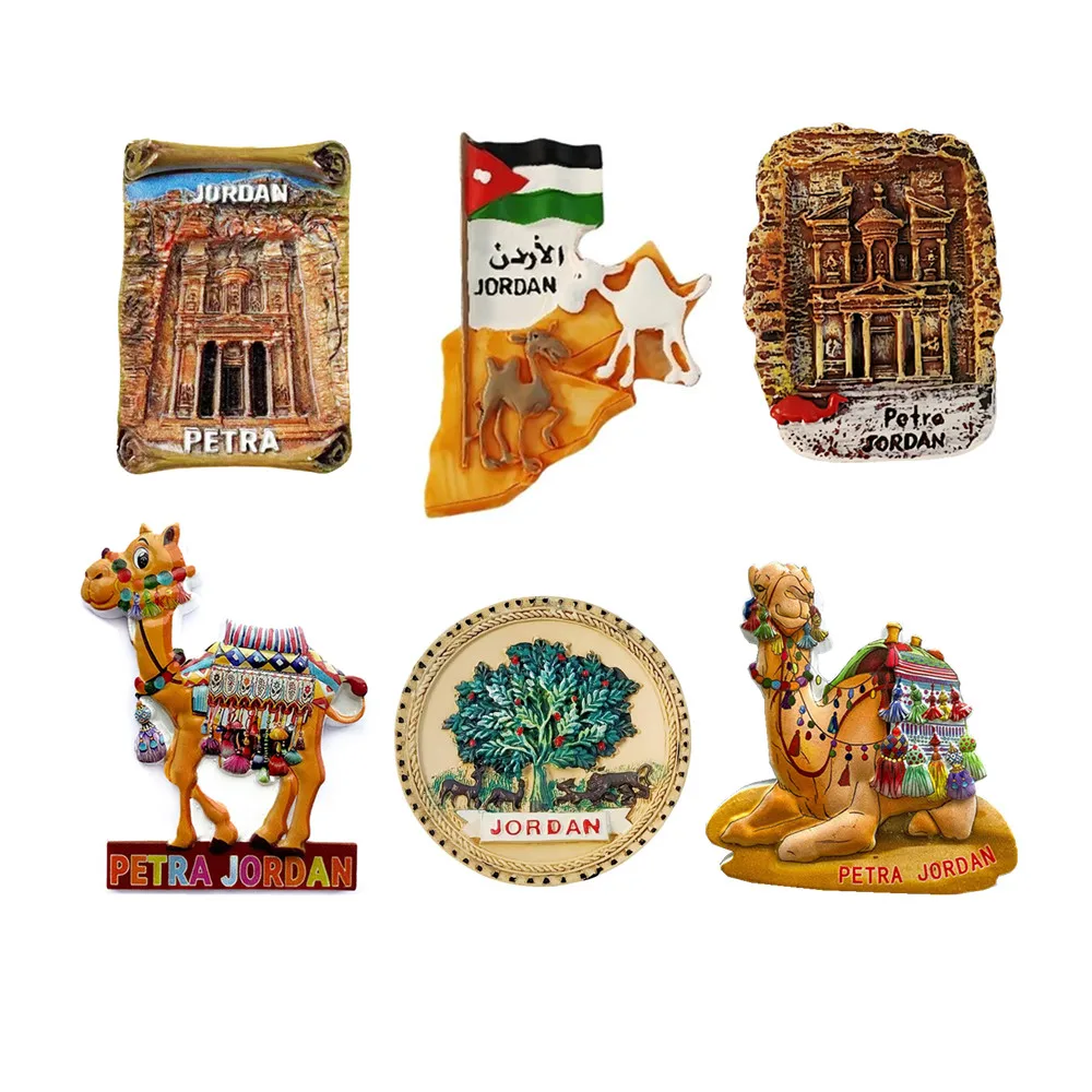 Asia Jordan Flavour 3D Fridge Magnet Tourist Souvenirs Refrigerator Magnetic Decoration Articles Handicraft Gift