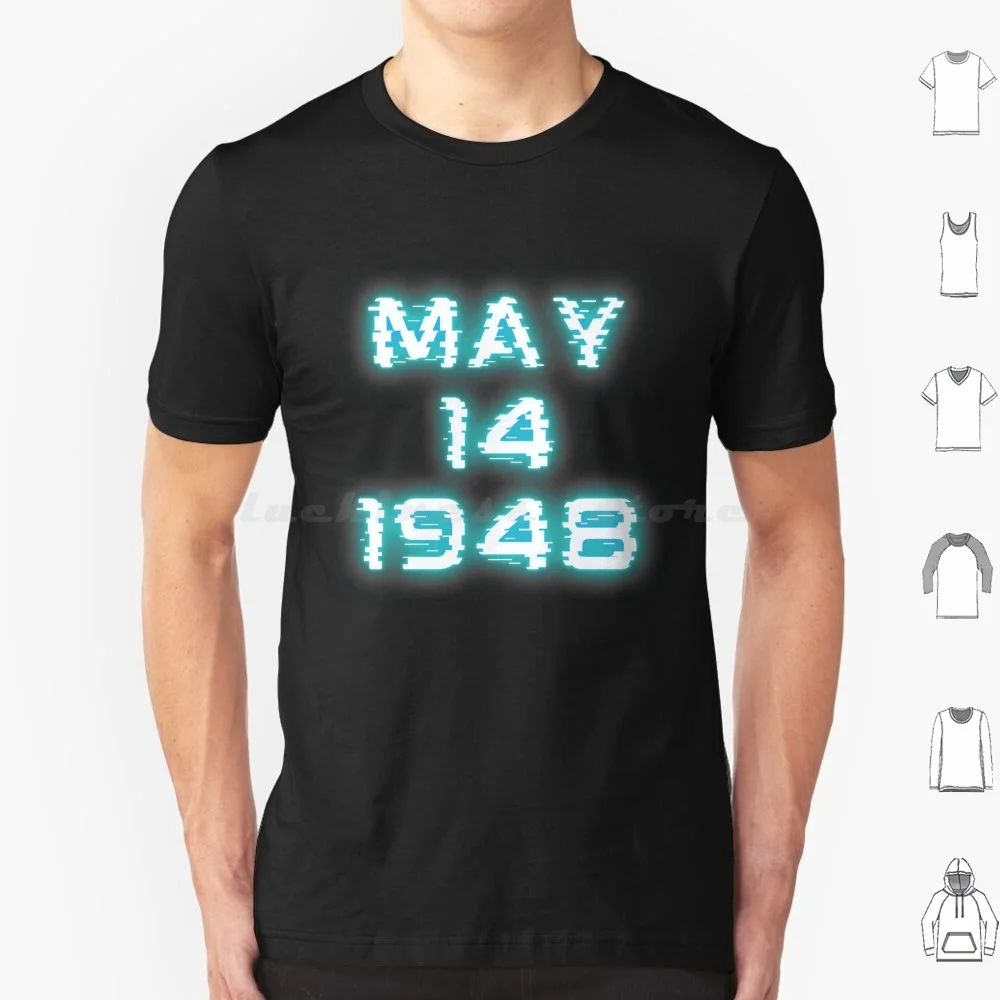 May 14 1948-Neon T Shirt Men Women Kids 6xl Israel Israeli Hebrew Judaism Jewish Jew Yiddish Jewish People Jewish Culture Yom