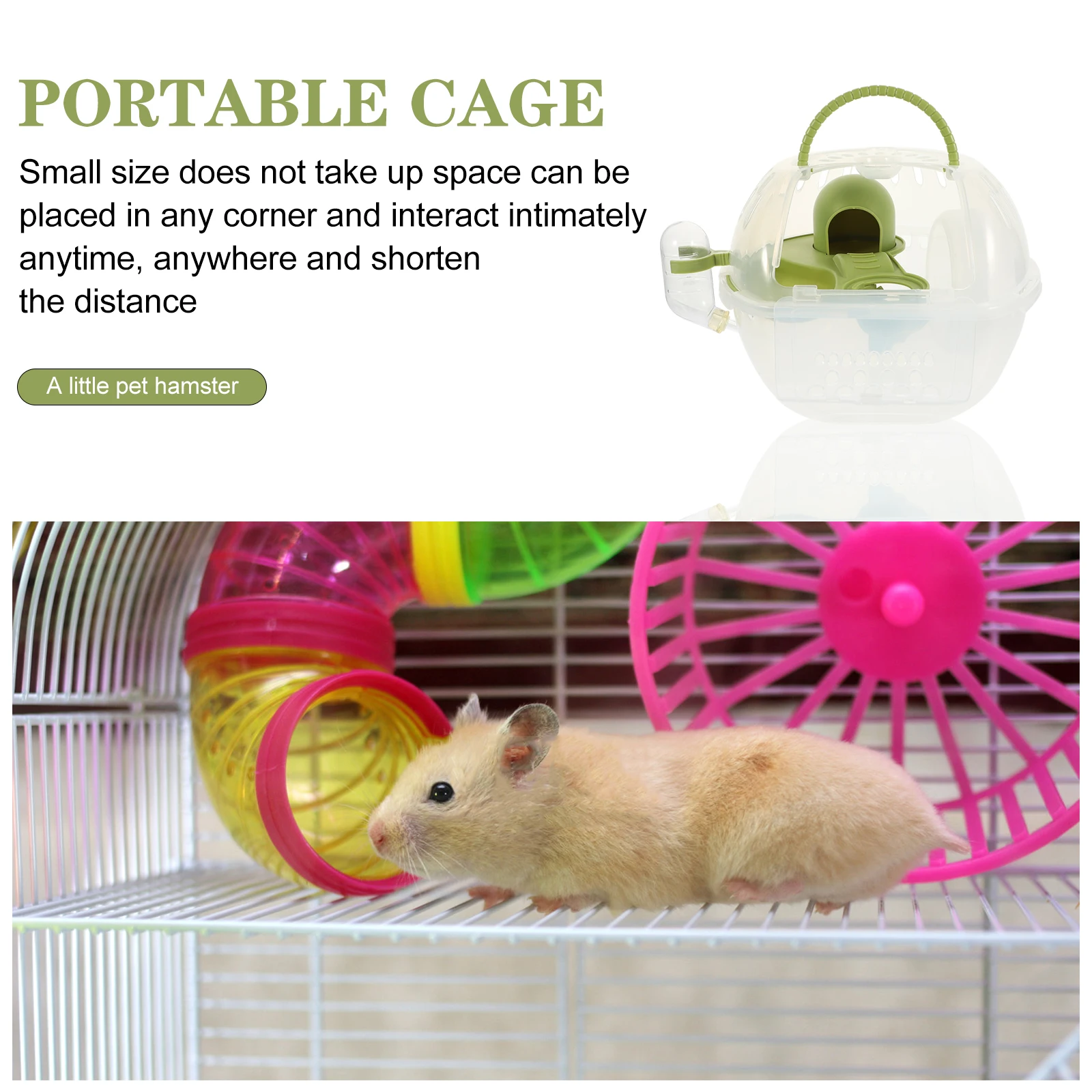 

Portable Hamster Travel Cage Transparent Design Small Pet Carrier For Hamsters Mice Ferrets Lightweight Foldable Cage For