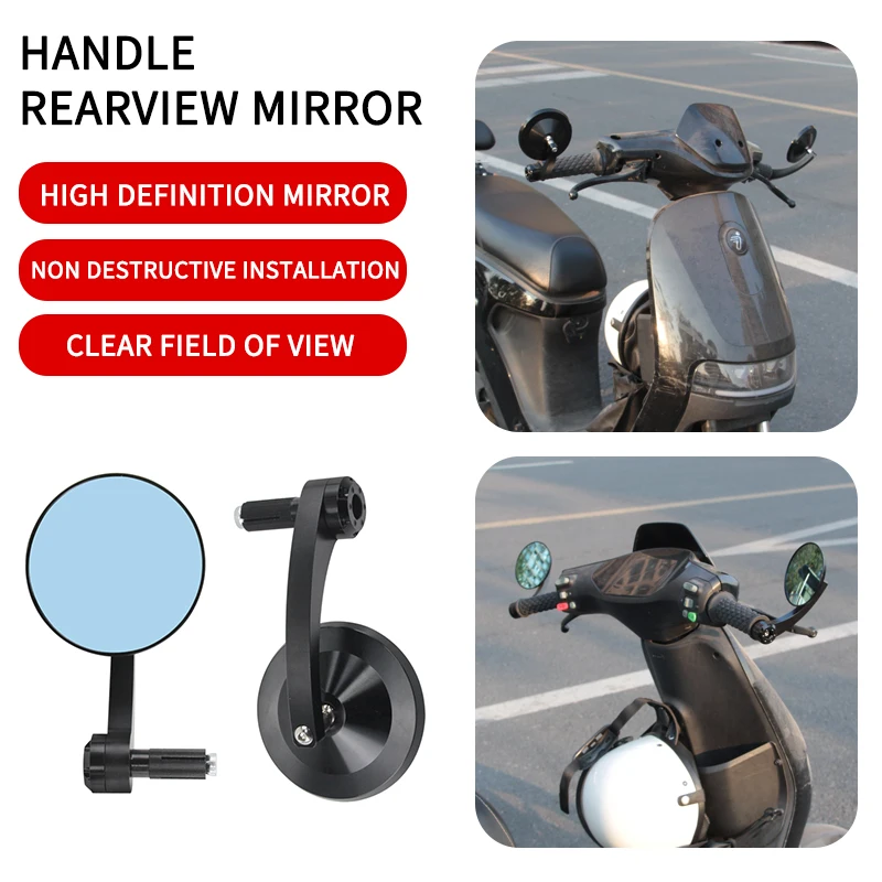 

7/8 "Кермо мотоцикла, зеркала заднего вида, мопеды, торцевое боковое зеркало, аксессуары для мотоциклов, кафе, гонщиков, универсальные