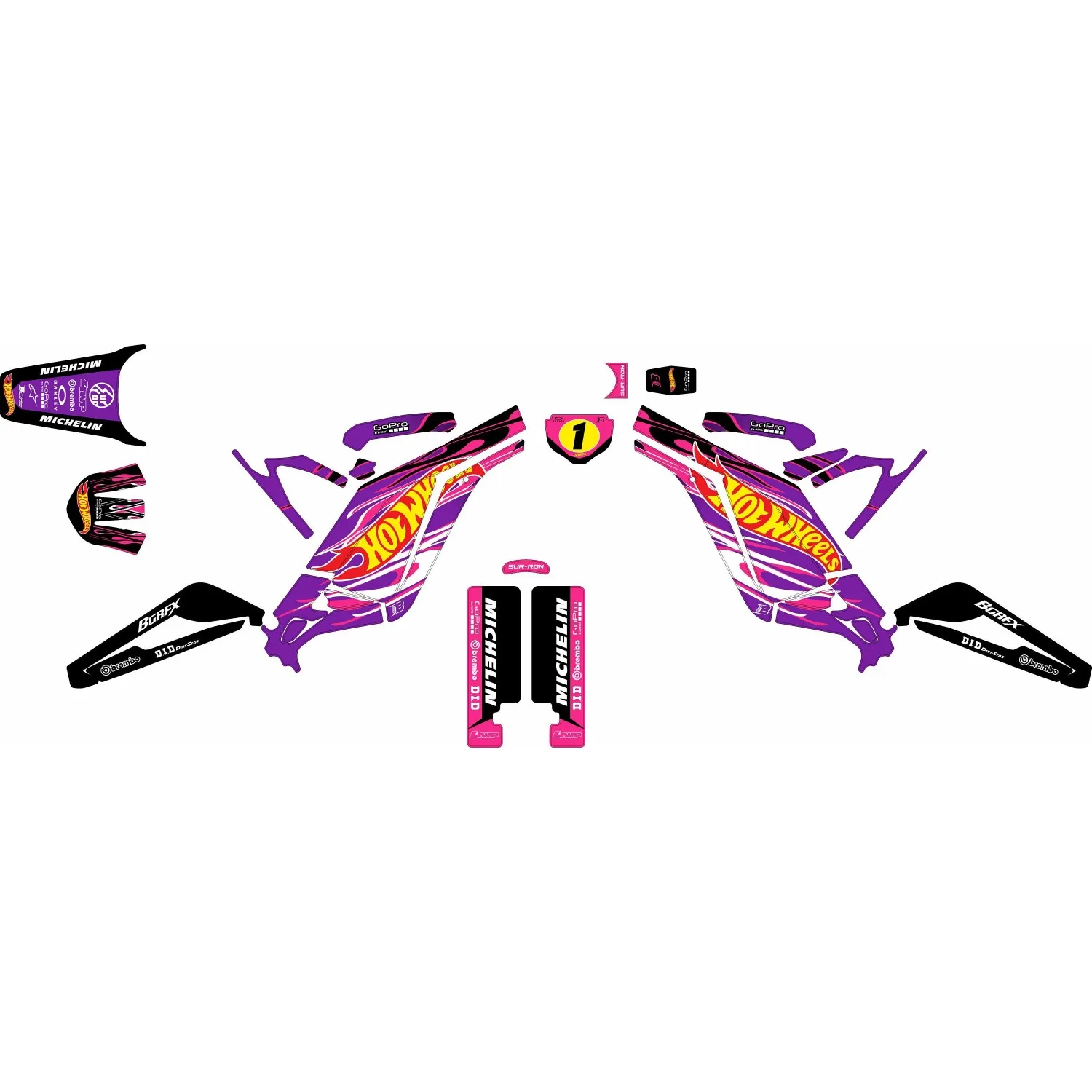 Motorcycle Body Fairing Sticker Decal Protective  eBike eMoto Full Graphic Kit For Surron Light Bee X  Design -42