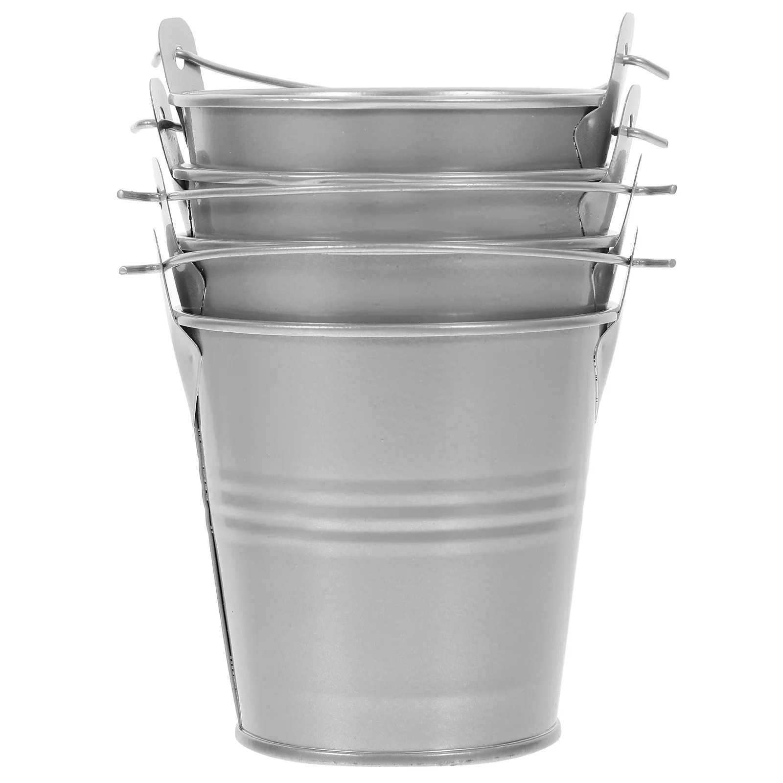 4 stücke Weißblech Eimer Candy Farben Langlebige Kleine Eimer Für Party Gefälligkeiten Sukkulente Topf Blume Eimer Mit Griff