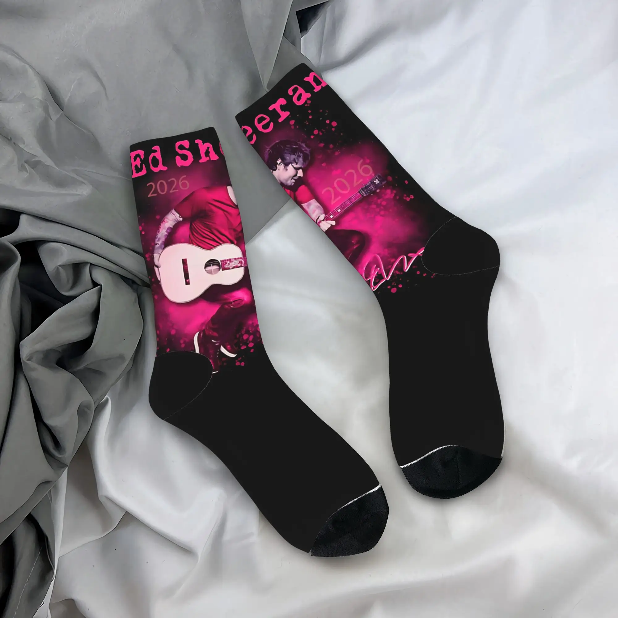 Ed Sheeran Concert Australia 2026 Amatelah Socks Retro Stockings Men's Medium Soft Outdoor Sports Socks Spring Anti Slip Socks
