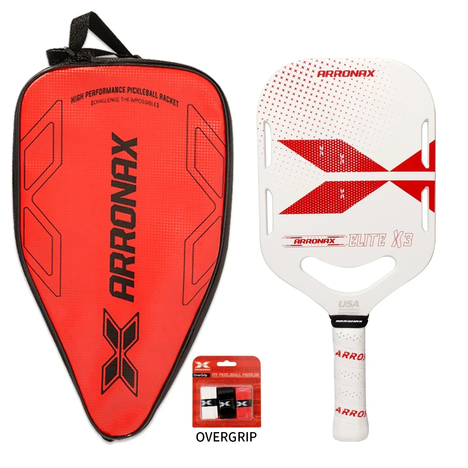 ARRONAX-Thermoformed Pickleball Paddle, 3K Carbon Fiber Surface, High Grit and Spin, Unibody Edgeless Design, Pickleball Racket