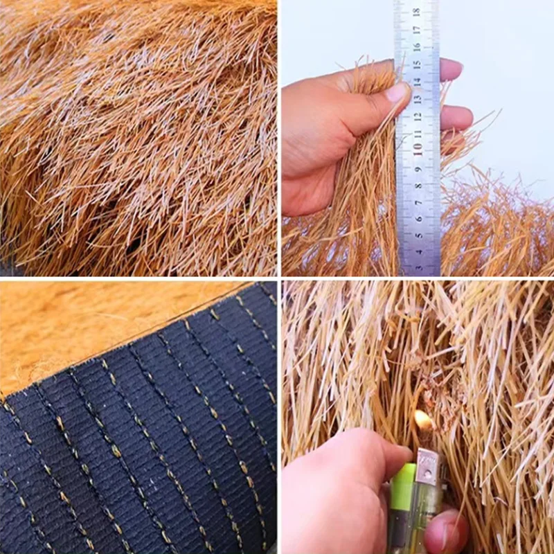 50X50Cm Synthetische Verlengde Grasdraad Gesimuleerde Stro Rieten Gazon Kunstriet Nep Riet Riet Tapijt Type Mat