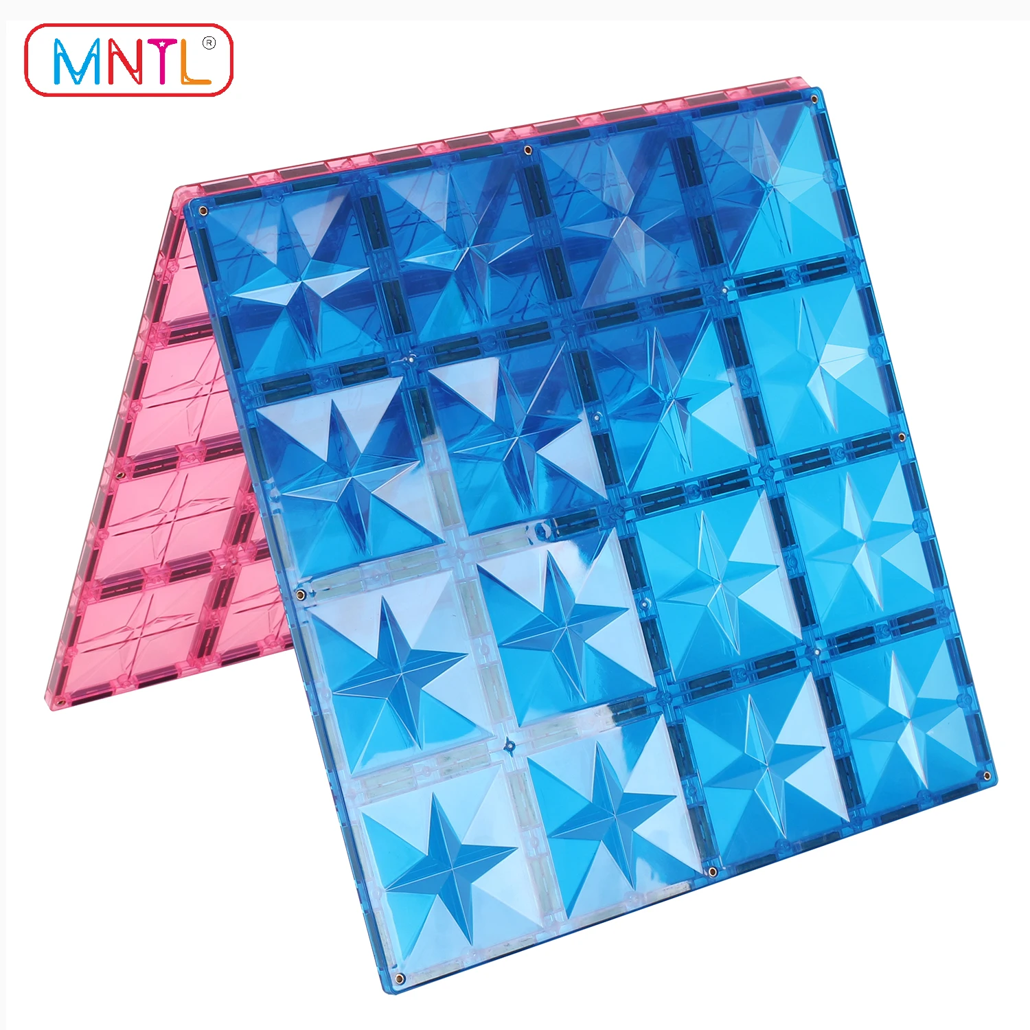 MNTL 2Pcs Magnetic Blocks Big Size Building Toys Construction Compatible Brand Magnet Tiles Super Large Square Holder Board Kids