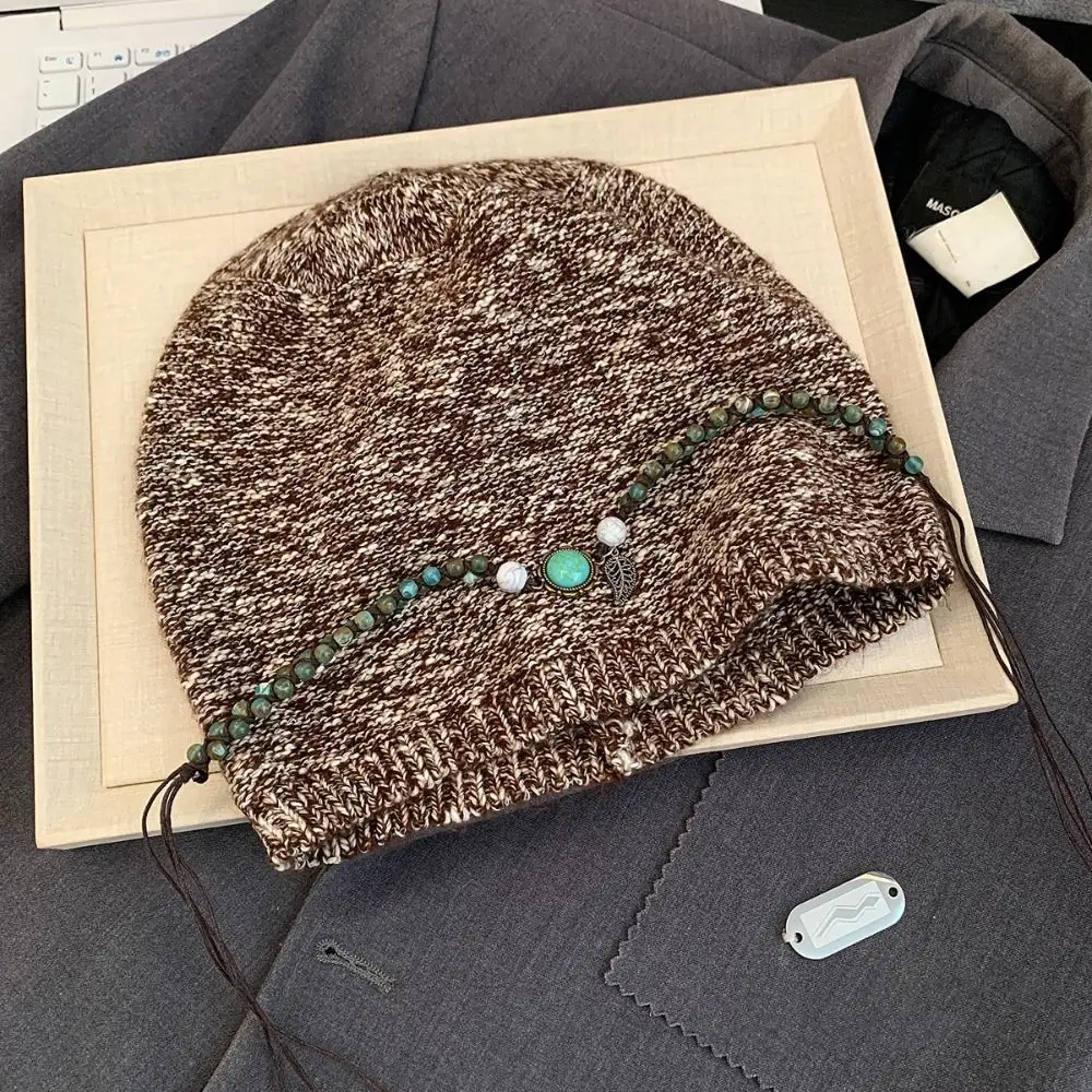 العرقية نمط البوهيمي قبعة صغيرة الدفء Coldproof مطرز مهدب قبعة سدادات حماية الأذن البوليستر الجاكار قبعة صوفية في الهواء الطلق