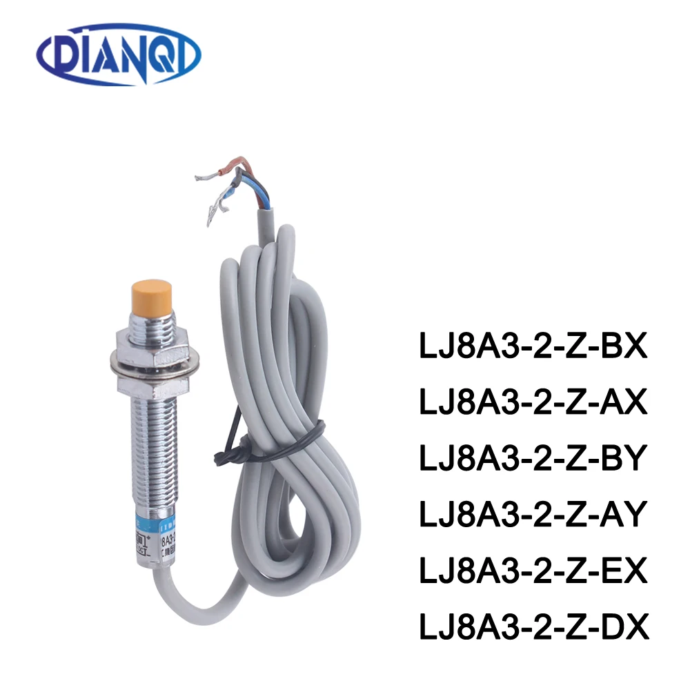 LJ8A3 Inductive Proximity Switch Sensor Switch M8 1mm 2mm NPN PNP 6-36V Open Close NO NC BX/BY/AX/AY/EX/DX Metal Switch