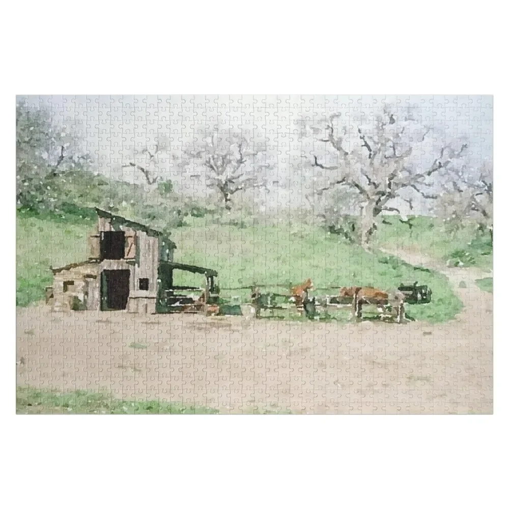 

Little House on the Prairie Barn Jigsaw Puzzle Children Customizeds For Kids Puzzle