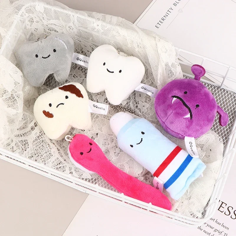 Dental Cute Model Tooth Shape Pendant Hanging Toothpaste Toothbrush Demo For Kids Brushing Learning Models Dentist Gift