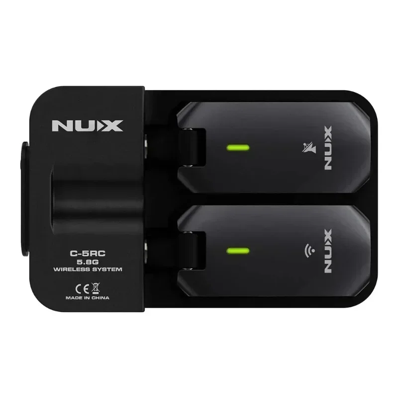 NUX C-5RC Wireless Guitar Transmitter and Receiver System 5.8GHz Low Interference Auto Matching Active/Passive Pickups
