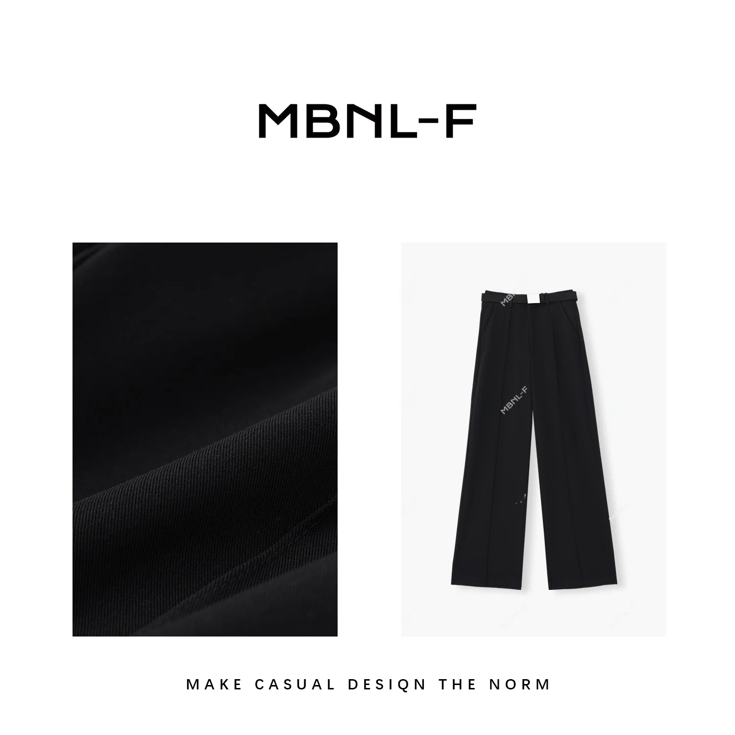 

MBNLF Beirut 2024SS: Новые женские повседневные брюки с высокой талией, универсальные, черные, премиум-класса, XMCZ6688