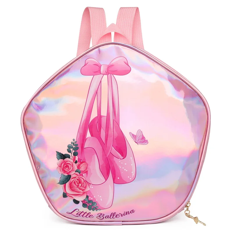 Kids Girls Glitter Laser Ballet Dance Bags Toddler Latin Kindergarten Backpack Fashion Cartoon Children Princess School Backpack