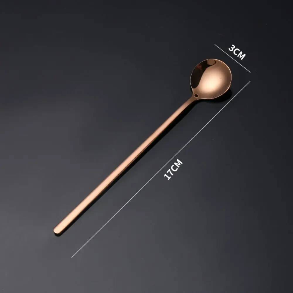 Stainless Steel Coffee Spoon Long Handle Ice Cream Scoop Stirring Spoon Tableware Juice Tea Spoons Tea Dessert Spoon