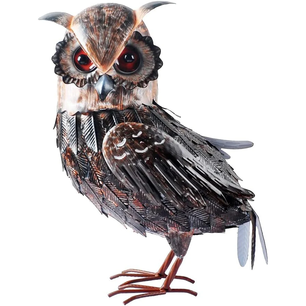 

Owl Statue Owl Sculpture Garden Decoration Metal Yard Art for Yard Outdoor Indoor Decoration