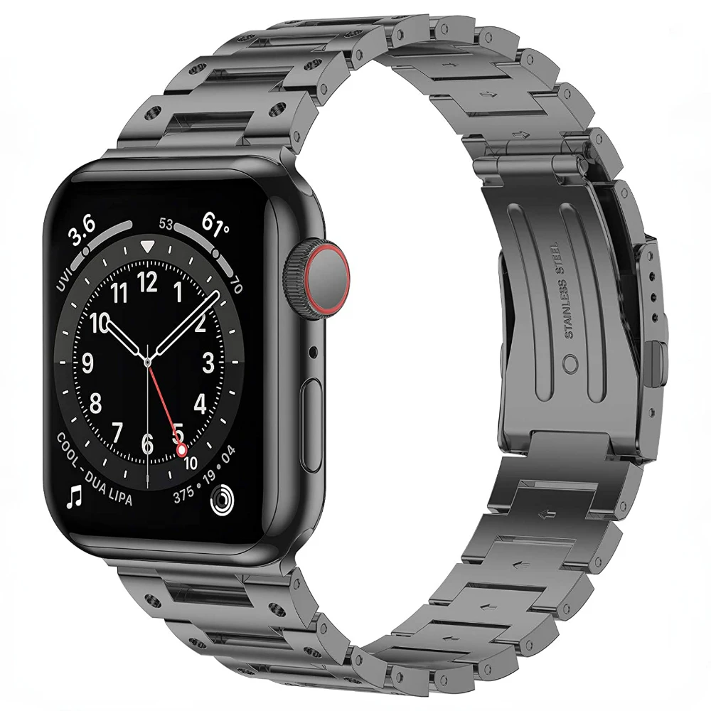Metal Strap for Apple Watch 44mm 40mm 45mm 41mm 49mm 46mm 42mm 38mm Stainless Steel band for iWatch Series 10 9 8 Ultra 7 6 5 SE