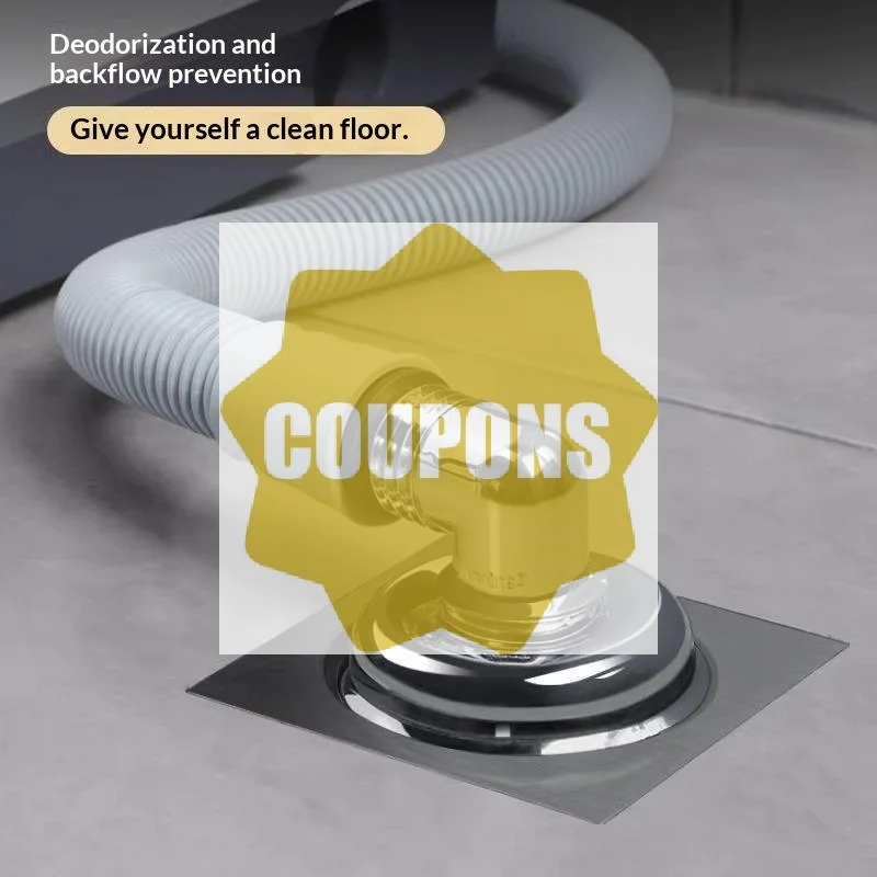 Washing Machine Floor Drain Connector Drain Pipe Sewer Odor And Overflow Preventer Bathroom Three Way Cover