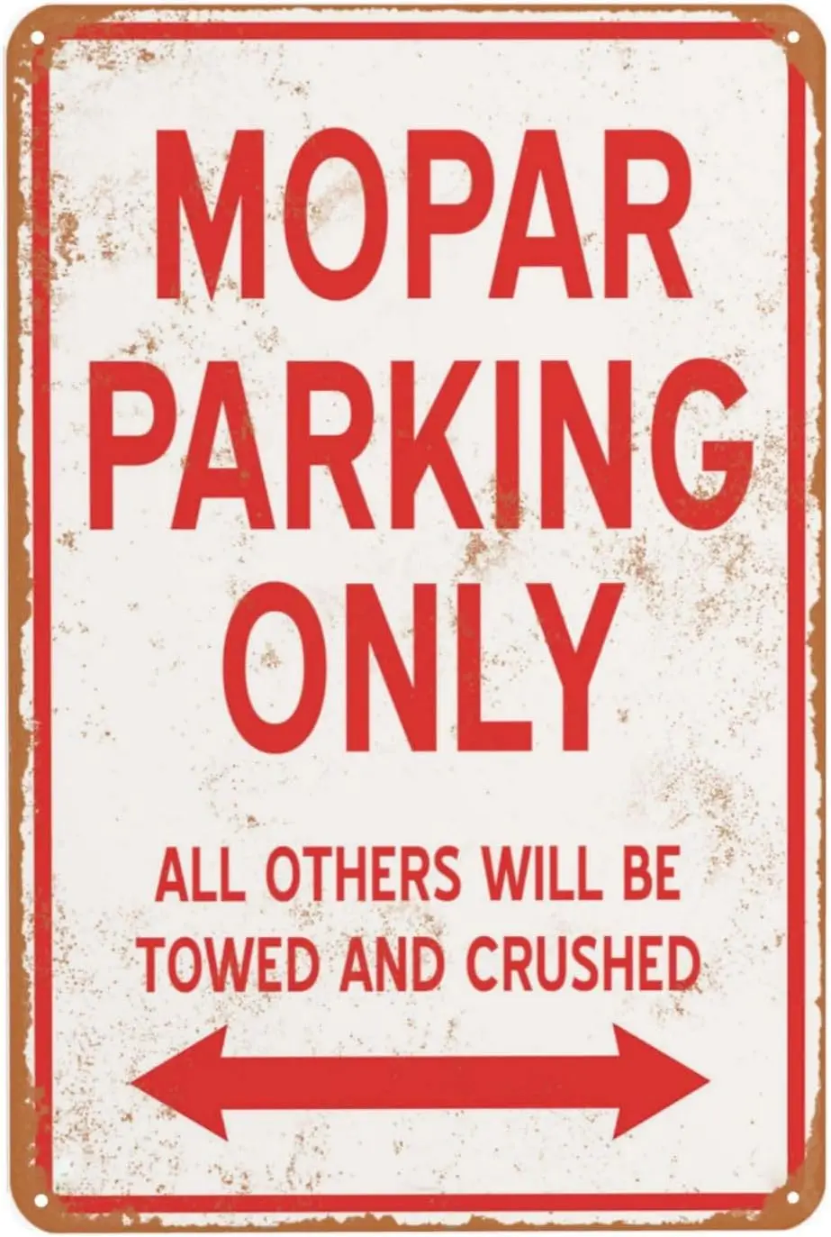 Vintage Metal Sign Mopar Parking Only Funny Decor Plaque Poster, Home Bedroom Bathroom Washroom Garage Backyard Garden Farmhouse