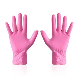 Guanti monouso in Nitrile rosa guanti di sicurezza per la protezione delle mani per il lavoro guanti da cucina per la cottura dei piatti guanti da allattamento senza lattice XS S M