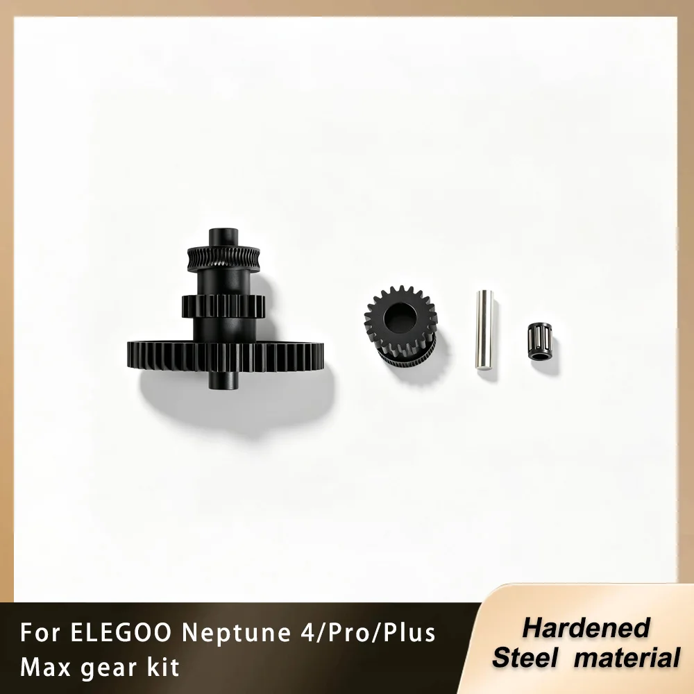 For ELEGOO 3D Printer Parts Gear Kit Compatible Neptune 4/Pro/Plus/Max Hardened Steel Nano Coating Extruder Gear Assembly
