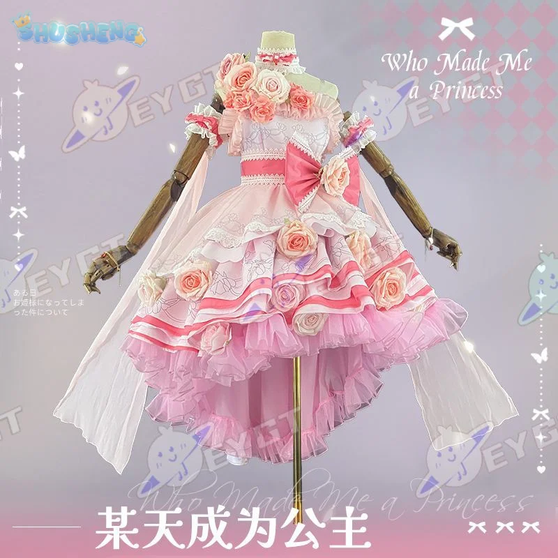 أنيمي الذي جعلني أميرة سيا تأثيري حلي الوردي الحلو لوليتا فستان تاج الدعائم اكسسوارات هالوين امرأة موحدة S-XXL #3