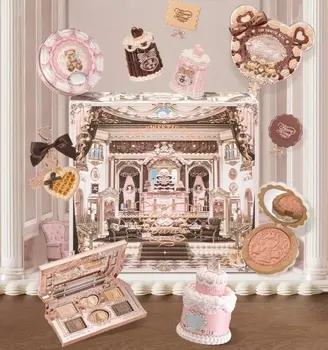 Flowerknows KOLEKCE SWEETIE BEAR Dárková sada na líčení Vše v jednom Třpytivé oční stíny Paleta Tvářenky Želé na rty Tajemná krabička 10 nejlepší prodej kompletní profesionální sada na líčení - №6