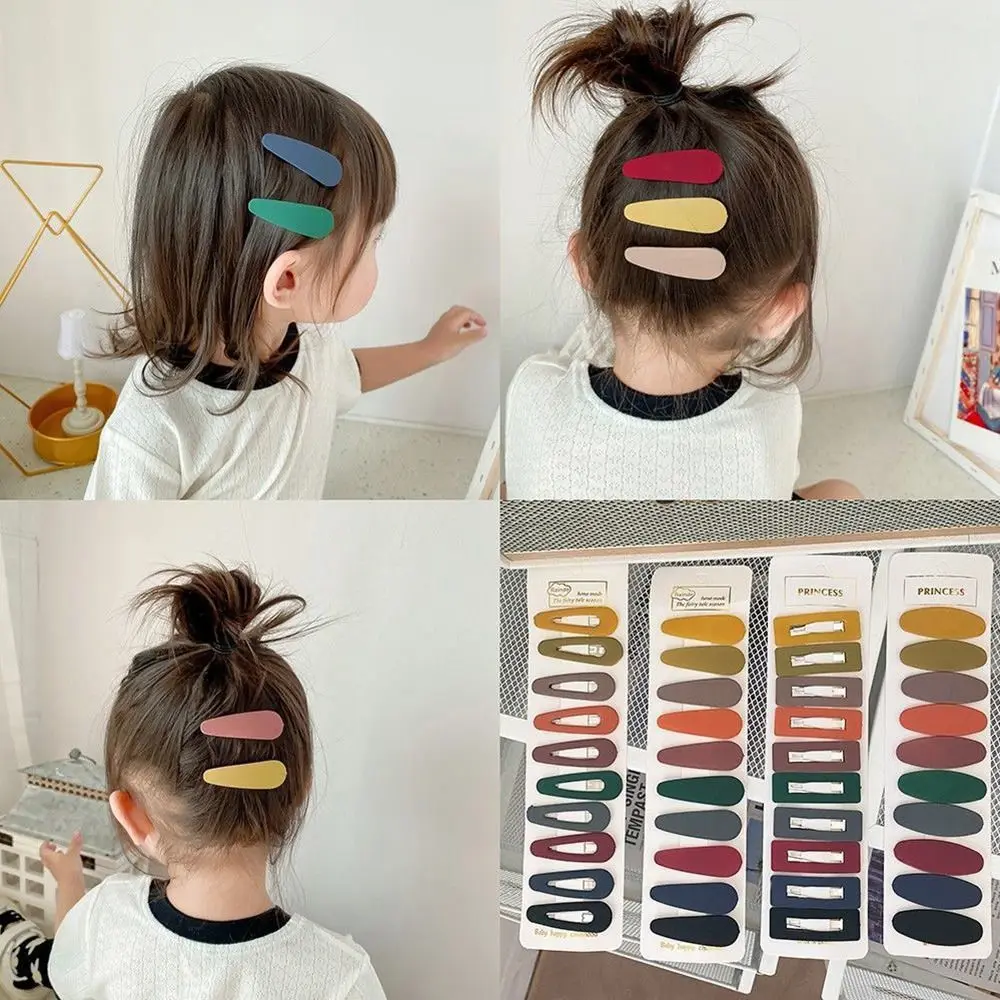 Pinces à cheveux en plastique colorées pour filles, épingles à cheveux creuses, accessoire de coiffure exquis, barrettes de style