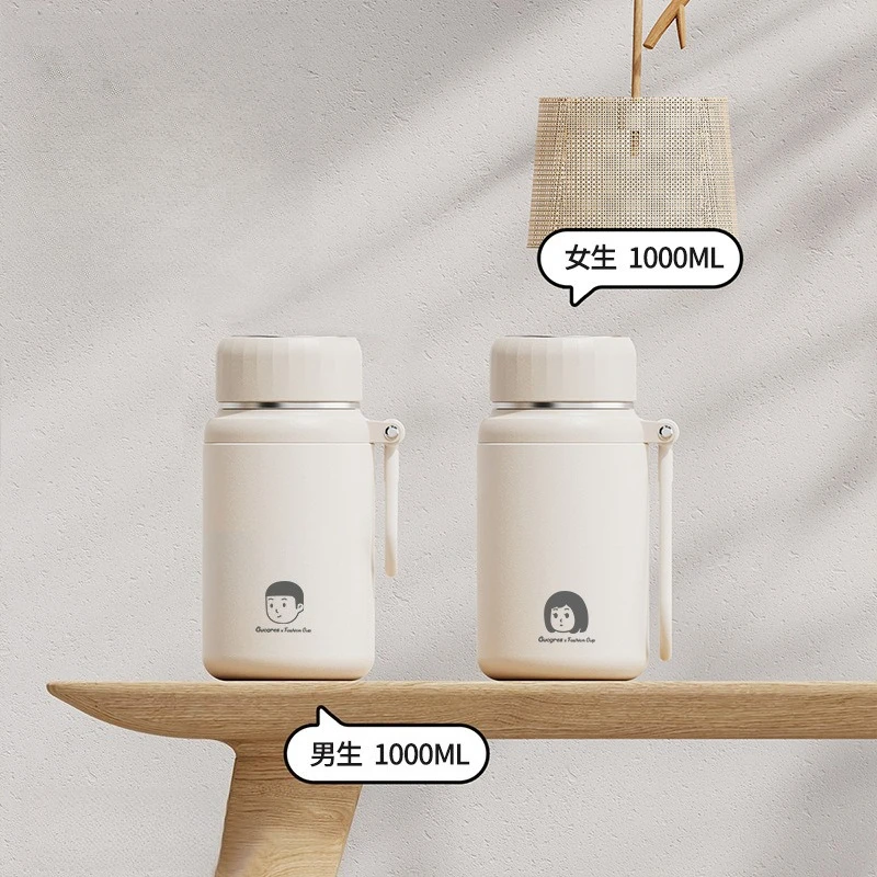 

1000 мл изолированная чашка для воды и чайник большой емкости из нержавеющей стали 316, портативная уличная подарочная чашка для чая с ситечком для чая