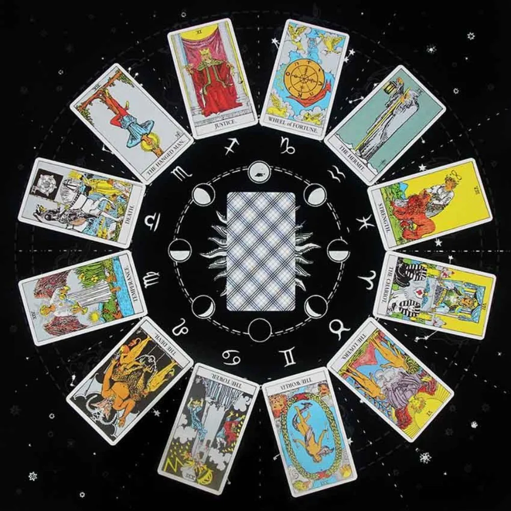 12x7cm Iron Box Rider Waite Deck Tarot Card Games