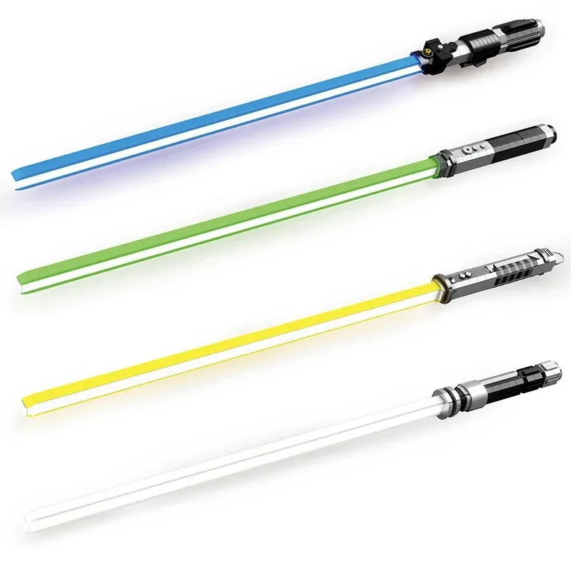 629PCS Movie MOC Lightsaber Building Blocks LED Sword Weapon Cosplay Decoration Model Bricks Assembly Toys For Children Boy Gift