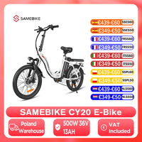 Samebike CY20 20 Inch Folding Electric Bicycle 20Inch E-Bike 350W 36V 12Ah MTB Mountain Bike Outdoor Fat Ebike for Adults