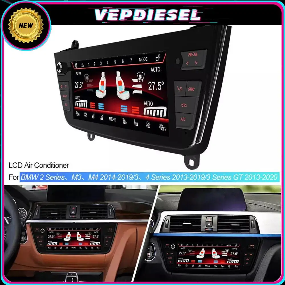 1Pcs 8.8″ Touch Screen Car A/C Heater Climate Control Panel For 13-19 BMW 3 4 Series Car Accessories Replacement Interior Parts