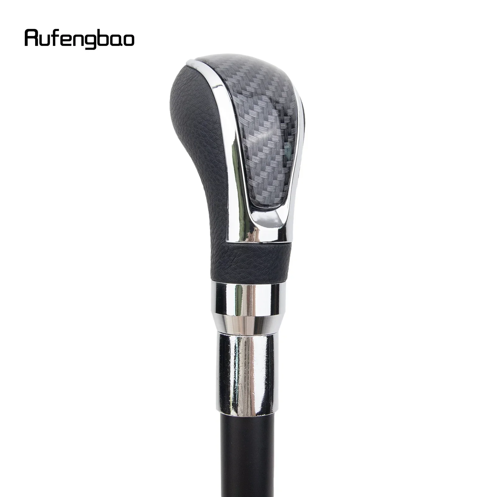 شبكة جلدية سوداء فضية عصا المشي موضة عصا المشي الزخرفية شهم أنيقة تأثيري قصب كروسيير 92 سنتيمتر