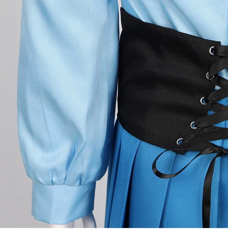 فستان الأميرة حورية البحر التنكري للأطفال أرييل أزرق زي الهالوين للأطفال نموذج حورية البحر بفيونكة