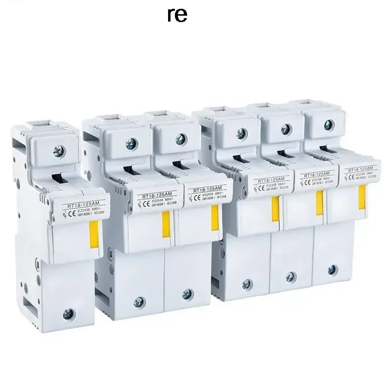 1P/2P/3P R017 RT18-125 500V 22x58mm Fast Blow Ceramic Tube Fuse 63A 80A 100A 125A RO17 22*58mm 22x58 22*58 With Fuse Holder