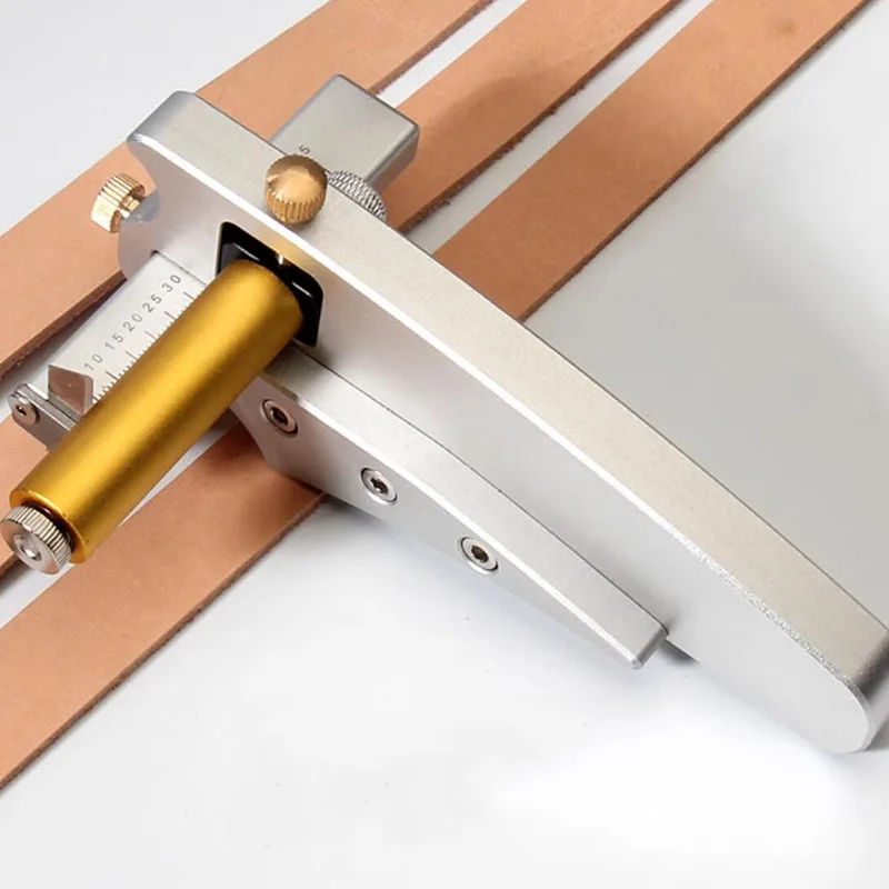With aluminum alloy body (width 0.5-6.5 cm, thickness ≤6mm), adjustable leather belt cutter - DIY handheld belt cutting tool