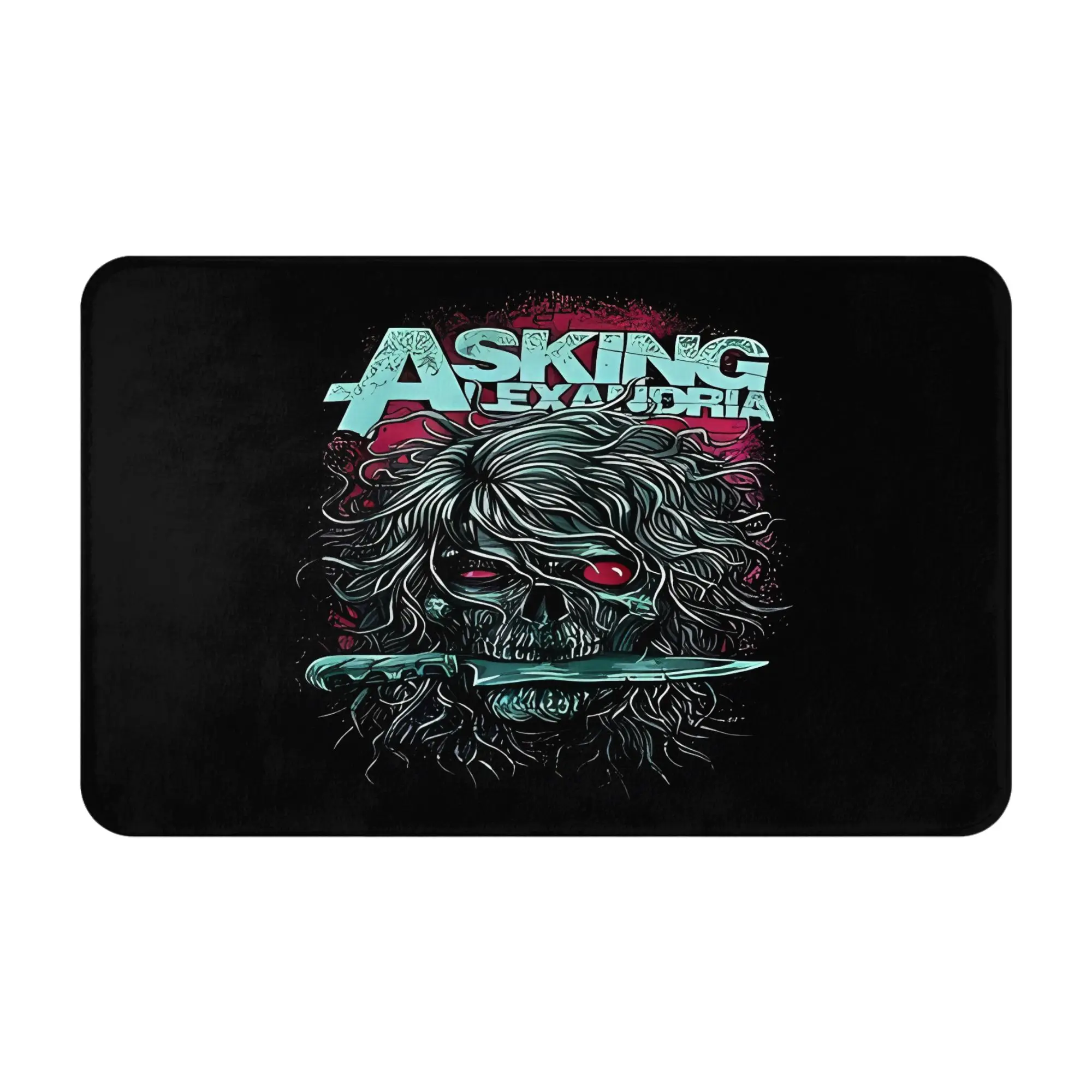 Asking Alexandria9 Decoraciones navideñas, alfombra para baño, felpudo Asking Alexandria, alfombra para cocina, alfombra para balcón, decoración del hogar