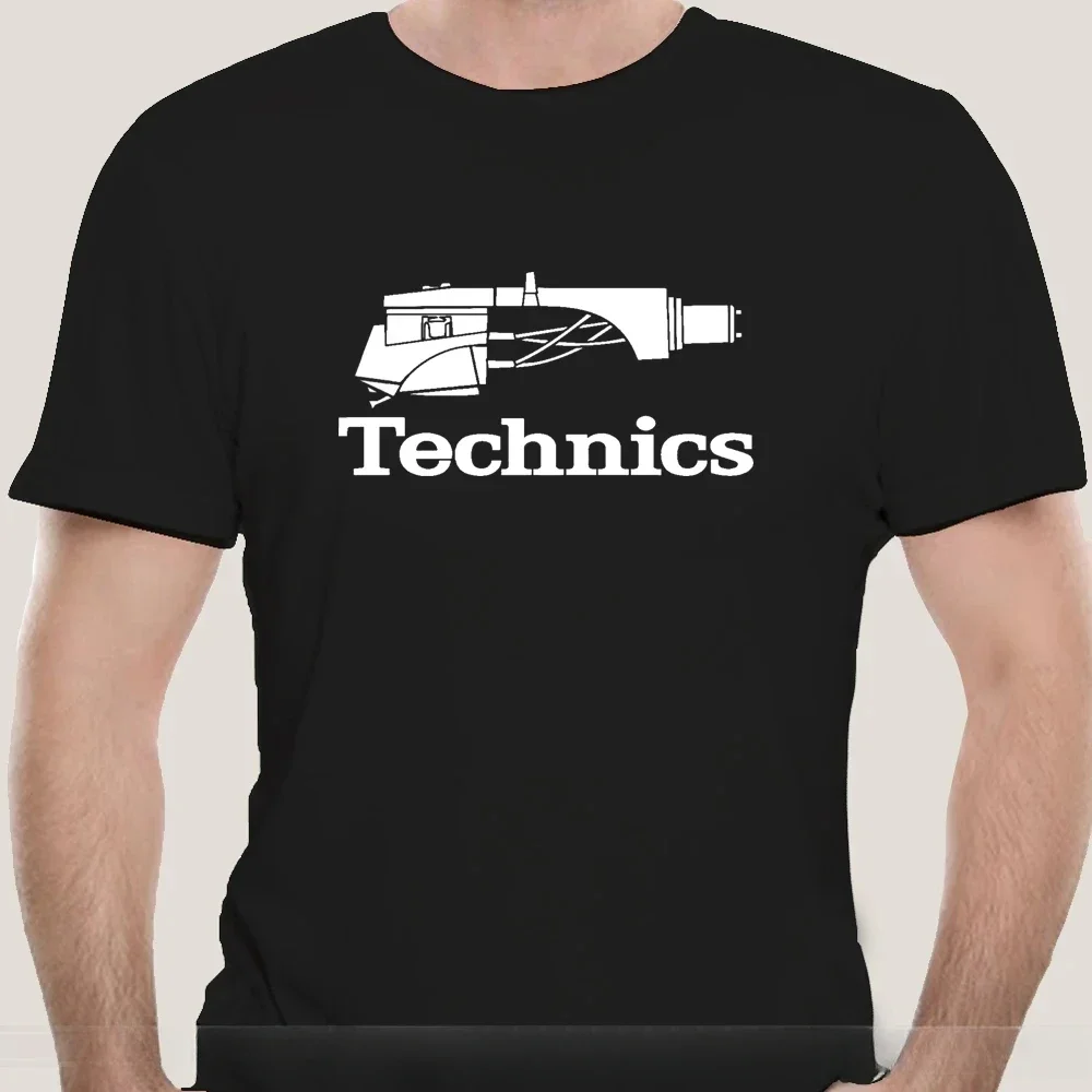 Technics Logo Dj 1200 Turntable Music - Custom MenS Black T-Shirt Men Clothing Retro Game Shadowrun Video Game Fan T Shirt