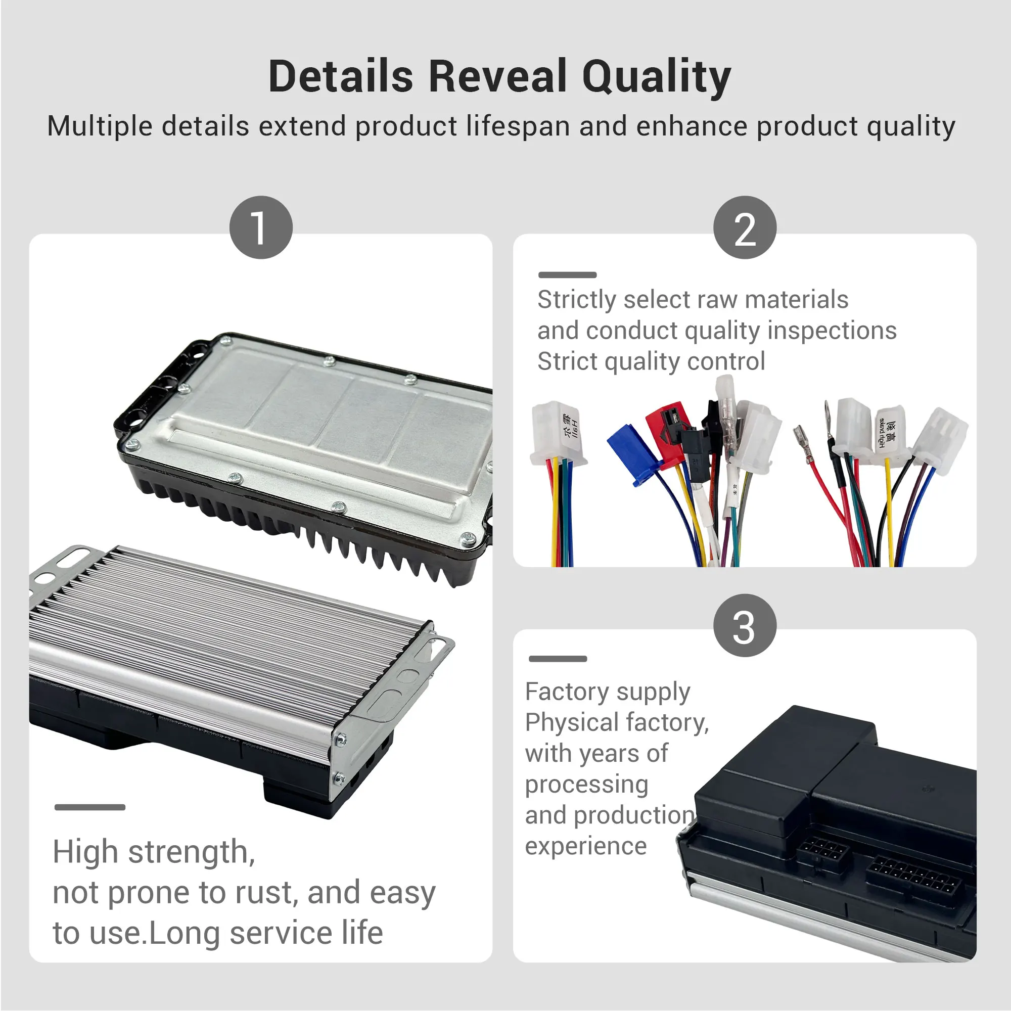 Brushless DC Controller 40A/45A 2000W/2500W for 48V/60V/72V Two-Wheel Three-Wheel Electric Vehicle Motor Speed Regulator