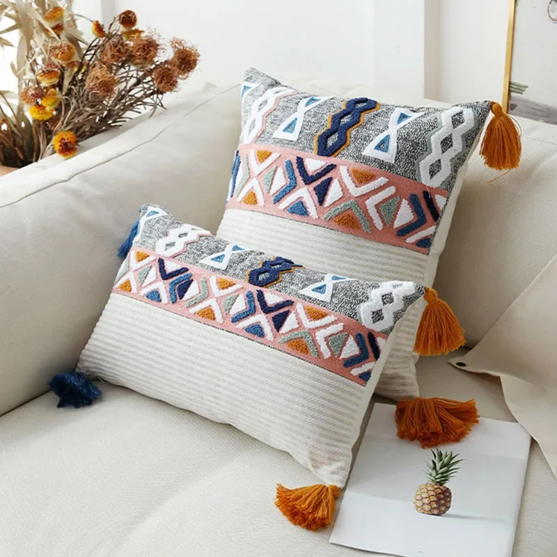 

Decorative Home Pillowcase Geometric Patterns Household Cushion Cover Home Bedroom Bed Sofa Room Double Bed наволочка 베개커버