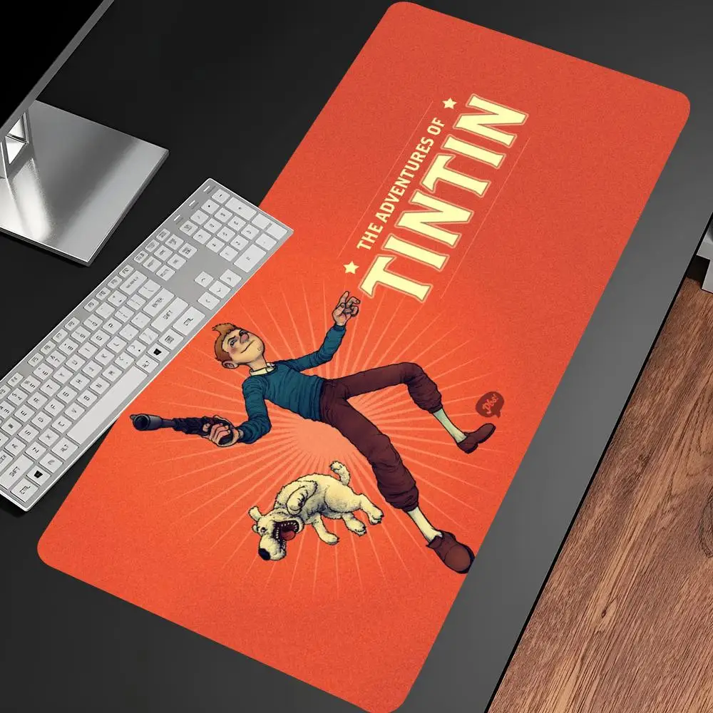 The Adventures of Tintin  Mouse Pad Anime game mause pads cs lol XXL Home HD Computer Desk Mats Carpet Gamer Office Laptop Boys