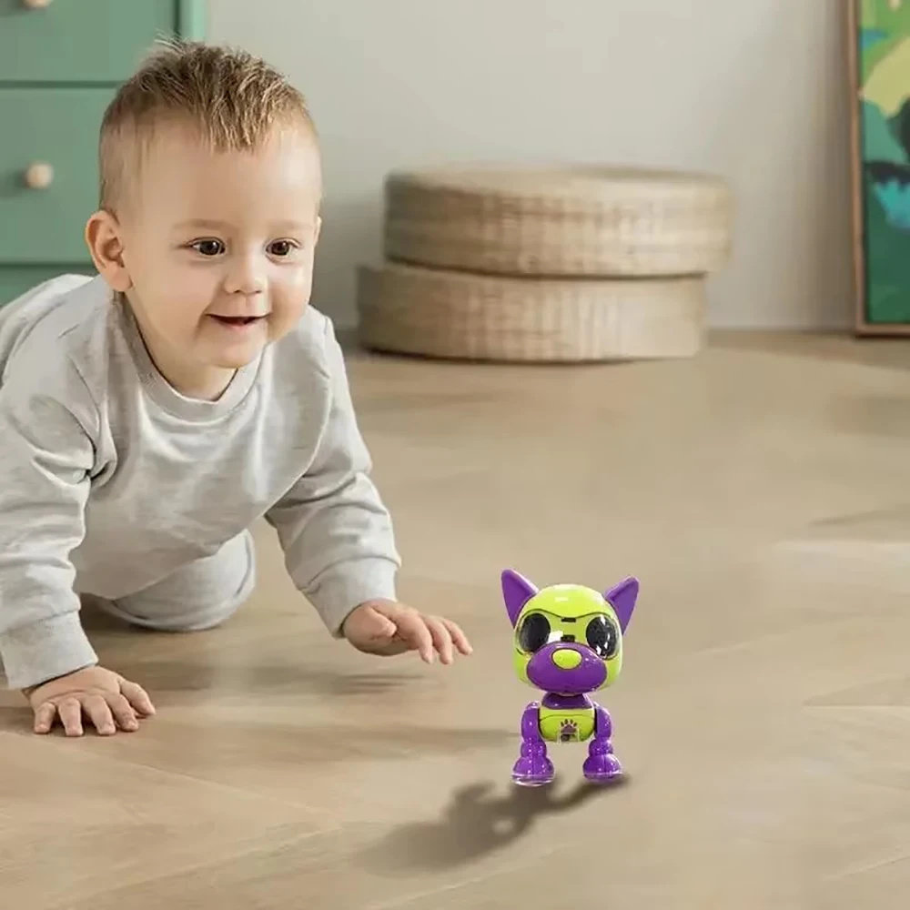 Perro de grabación inteligente para educación temprana para niños, juguetes para cantar con detección táctil, juguete interactivo para niños, perro Robot con iluminación