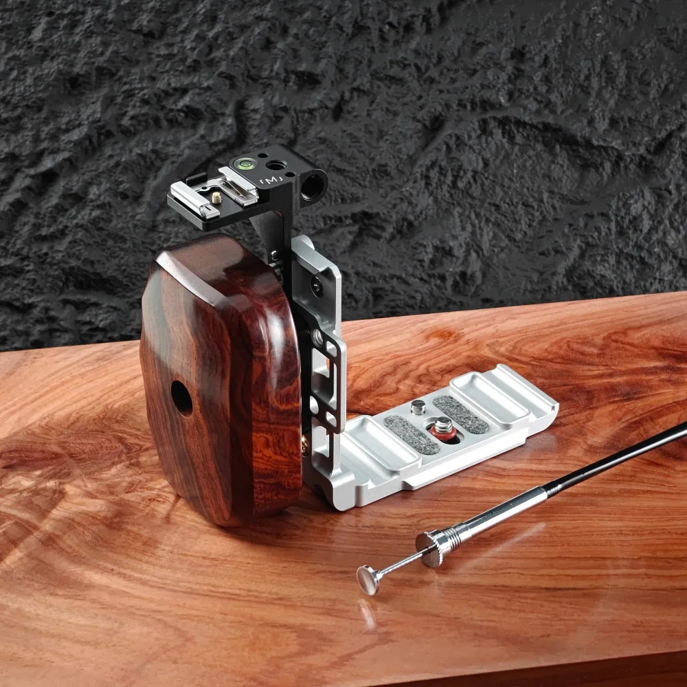 

Camera L Bracket for Hasselblad 500C/M 503CX 501CM 503CXI 503CW Wooden Handle Grip Camera Cage Left /Right Side Handle Cold Shoe