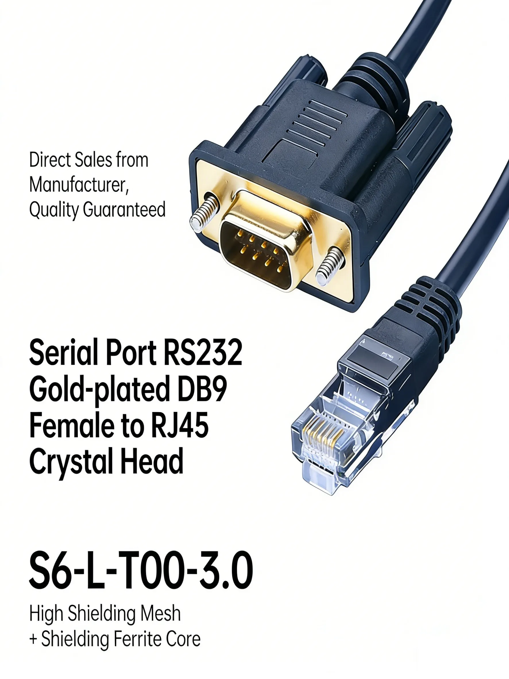 

USB-S6-L-T00-3.0 Servo Debugging & Download Cable for Inovance IS620P, IS630P, SV660N