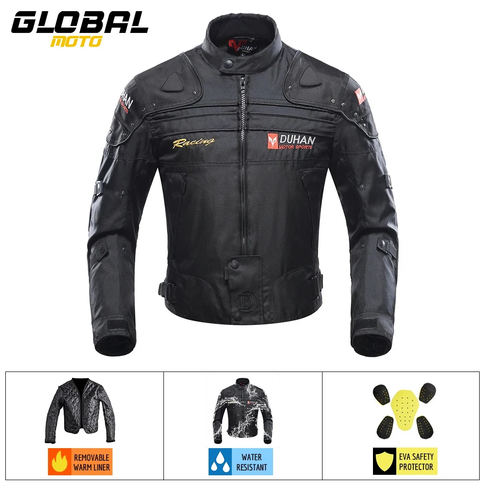 

DUHAN Motorcycle Jacket Pants Suit Waterproof Racing Jacket Protective Motocross Lining Four Seasons Motorcycle Jacket Men